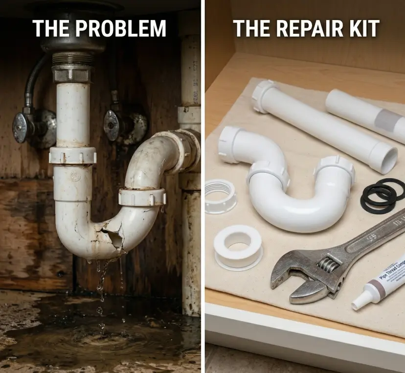 How to Replace a Broken Pipe Under Your Sink