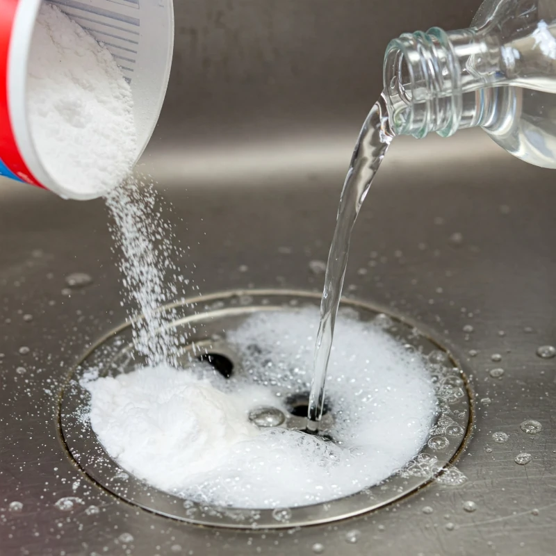 Vinegar and Baking Soda in drain
